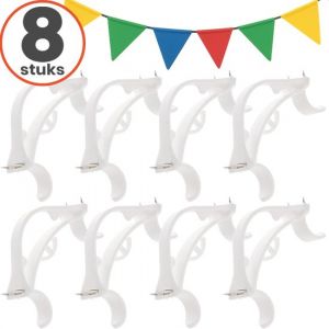 Loti Living Sling Clips - 8 pi&egrave;ces - Clips pour guirlandes suspendues - Clips d'angle - Clips de f&ecirc;te r&eacute;utilisables - Clips d'angle pour guirlandes suspendues