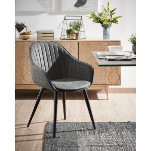 Image de Kave Home Chaise Fabia graphite