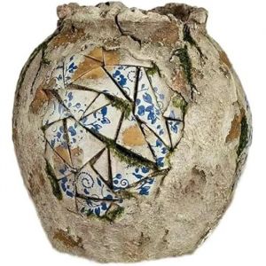 Decorative Garden Figure Vase Polyresin 27 x 27 x 27 cm (2 Units)