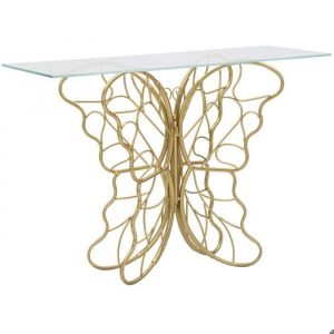 Mauroferretti - Console en métal et verre Butterfly 110 x 40 x 76 cm