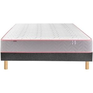 Merinos Endormi 140x200 + sommier anthracite + pieds