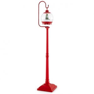 Coast Christmas Lantern Pole - Boule de neige - Effets sonores - 32 x 32 x 173 cm - Rouge