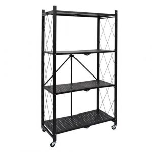 PLISS - Etag&egrave;re M&eacute;tallique Noire Pliable 4 Niveaux - Altobuy
