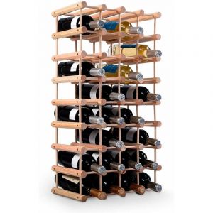 40 Bouteillles Etagere a Vin Casier a Bouteille Modulable Grande Capacite en Bois de Pin