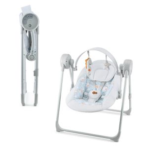 Kinderkraft Balancelle-transat électrique SWINGEE gris