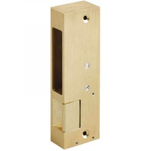 Gache electrique en applique 12V serrure verticale contact stationnaire 158 mm gauche Beugnot 5