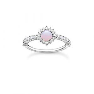 Image de Thomas Sabo Femme Bague Opalescent-Imitation Rose Chatoyant Argent Sterling 925 TR2344-166-7