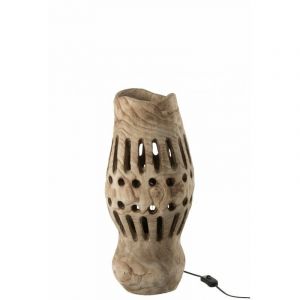 Lampe Design en Bois "Valeria" 49cm Naturel Prix