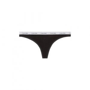 Calvin Klein String Femme Thong sous-V&ecirc;tement, Noir (Bla, L