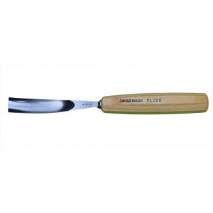 Gouge de sculpteur droite demi creuse 14 mm, manche bois - EMILE PEYRON - 116714