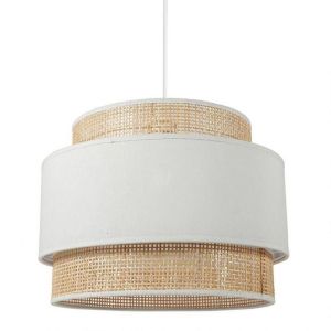 Decoratie Suspension Ronde 3 Abat-jours Rotin D40