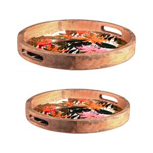 Table passion Set De 2 Plateaux Ronds Taiana 35 Et 40 Cm