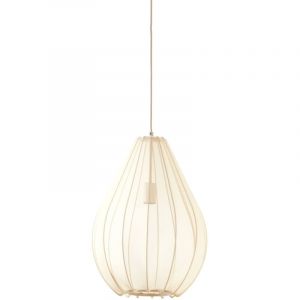 Light&living - suspension - Itela - beige blanc - textile - &oslash;