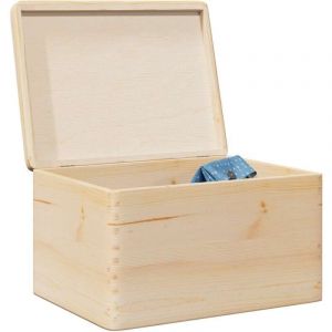 VidaXL Boîte en bois avec couvercle 40x30x23 cm bois de pin massif