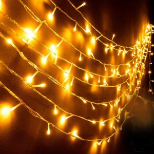 Guirlande Lumineuse Noël Halloween Imperméable IP65 20M 200LEDs jaune,8 Modes,Pour Jardin,Fête,Intérieure Extérieure,CE RoHS