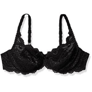 Image de PLAYTEX Flower Elegance - Soutien-Gorge à Armature - Femme - Noir - 110D(Taille Fabricant : 95D)