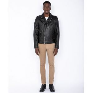 Schott Blouson Perfecto en cuir d'agneau lavé Noir S Couleur Noir - Taille XL