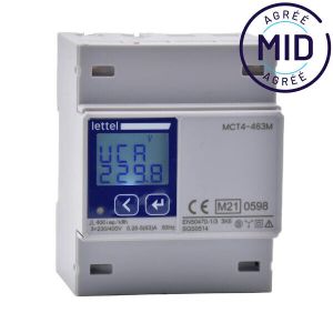 LETTEL - Compteur multi-mesures tétra 63A direct - Agrément MID et com Modbus - MCT4-463M