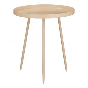 Mica Decorations Table d'appoint Flores - H44 x Ø40 cm - Métal - Beige