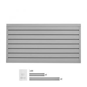 Panneau à Lattes Mural Garage-Duoku-1225 x 645 mm-Panneau Rangement Outils en PVC-Conception Modulaire, Porte-outils Muraux-Gris