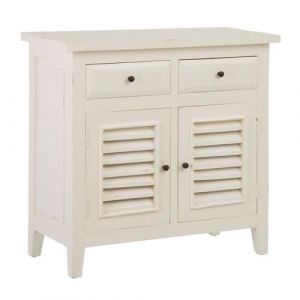 Image de Buffet 2 portes 2 tiroirs Blanc C é RIF L 83 x l 40 x H 81