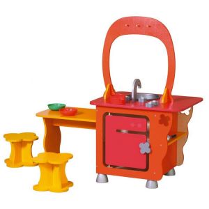 JB-Bois Kitchenette avec table et tabourets