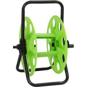VidaXL Enrouleur de tuyau vert sur pied pour tuyau de 45 m 1/2' acier