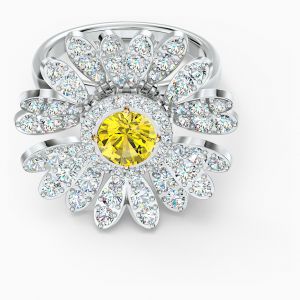 Image de Swarovski Anello Eternal Flower, giallo, mix di placcature