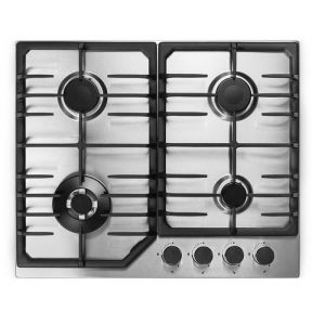 Amsta AMTG4FWX - Table de cuisson gaz - 60 cm - 4 foyers - 8800 watts - Inox