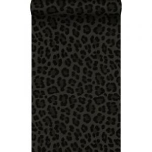 Origin - papier peint peau de léopard gris foncé et noir Wallcoverings