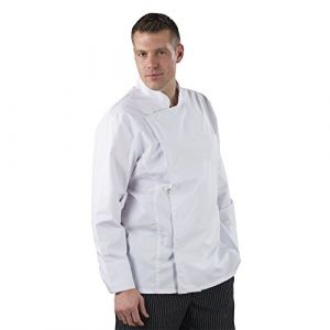 Label Blouse Veste de cuisine Blanche CAML01T - Taille - 14