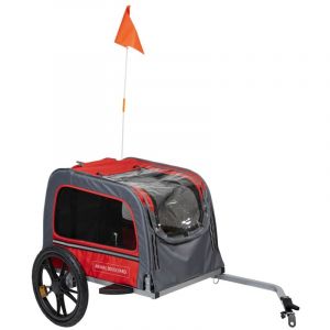 Animal Boulevard Remorque à vélo animaux de compagnie M Rouge et gris