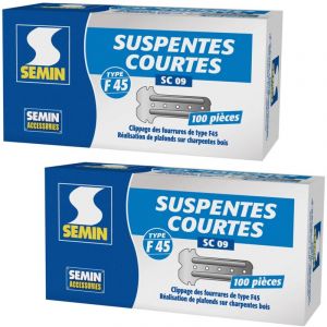 Suspentes Courtes 80 mm F45 Semin - Boite de 100 (lot de 2)