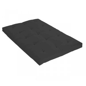 Terre de Nuit Matelas futon anthracite en coton 90x200