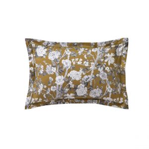 Blanc des vosges Taie d'oreiller satin IMPERIAL Olive
