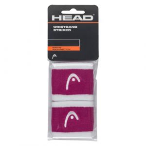 Head Bracelet Unisexe à Rayures pour Adulte 2,5, Rose Vif/Blanc, 6,9 cm