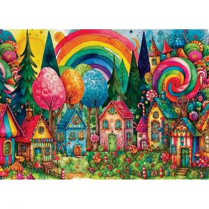 Puzzle 1000 pièces : DOUCES MAISONS DANS LA FORÊT