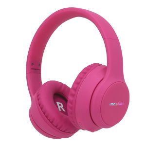 Imoshion Kids Headphones with LED Lighting - With Decibel Limiter - Bluetooth Headphones Kids - Wireless Over-Ear Headphones - Hot Pink