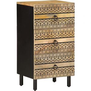 VidaXL Buffet 40x33,5x75 cm bois de manguier brut massif