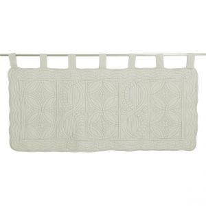 Tête de lit en boutis uni coton - Blanc Ecru