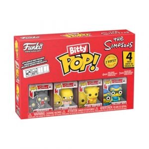 Funko Bitty Pop! The Simpsons - Scratchy - 4PKet Une Mini-Figurine Mystère en Surprise - 2.2 Cm Collectionnable - Étagère Empilable Incluse