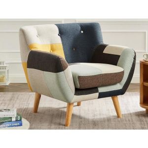 Fauteuil en tissu patchwork SERTI II