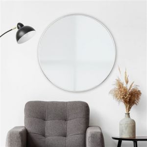 Miroir mural Ordona rond 50 cm argenté de champagne