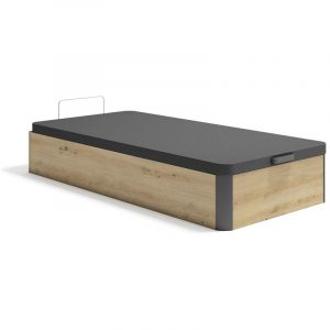 Sommier coffre 90 x 190 cm - Naturel clair et noir - NAMOSI de YSM&Eacute;E