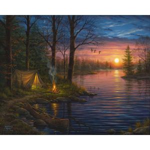 Figured'Art Peinture par Num&eacute;ro Adulte avec Cadre Camping au bord du lac - Activit&eacute; Manuelle Kit de Loisir Cr&eacute;atif DIY Num&eacute;ro d'Art Complet - 40x50cm toile tendue sur ch&acirc;ssis
