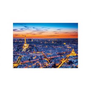 Clementoni Puzzle adulte - la tour eiffel au couche du soleil - 1500 pieces - collection ville de paris
