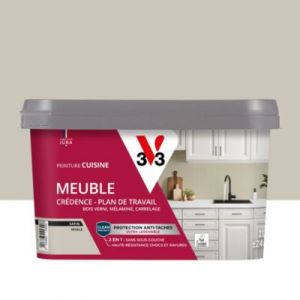 V33 Peinture de r&eacute;novation meuble cuisine marron seigle satin 2L
