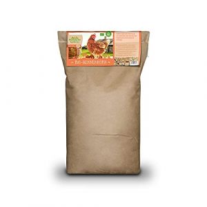 My Little Farm - Grains de Poules biologiques - 10 kg - pour Poules pondeuses et Autres volailles - Mélange de Grains Entiers sains et naturels - Riche en vitaux