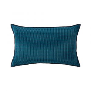 Housse de coussin 40x60 cm Bleu canard et noir