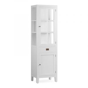 Vitrine en bois de mindi blanc H190